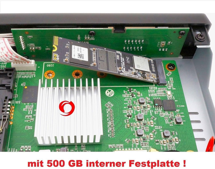 Octagon SF8008 UHD 4K Supreme Twin Sat Receiver + 500GB Festplatte INTERN, 2X DVB-S2X Tuner, E2 Linu