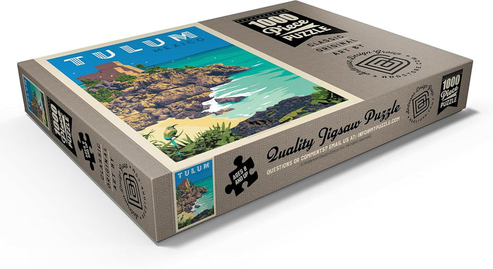 Mexiko: Tulum, Vintage Poster - Premium 1000 Teile Puzzle - MyPuzzle Sonderkollektion von Anderson D