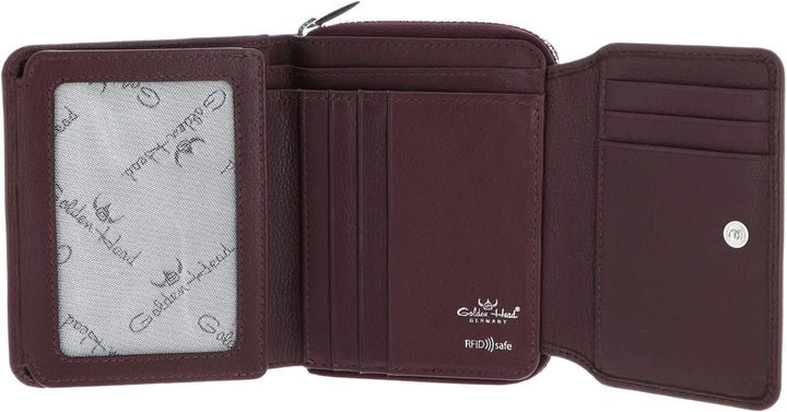 Golden Head Madrid RFID Protect Zipped Billfold Coin Wallet Amarone Amarone Einheitsgrösse, Amarone