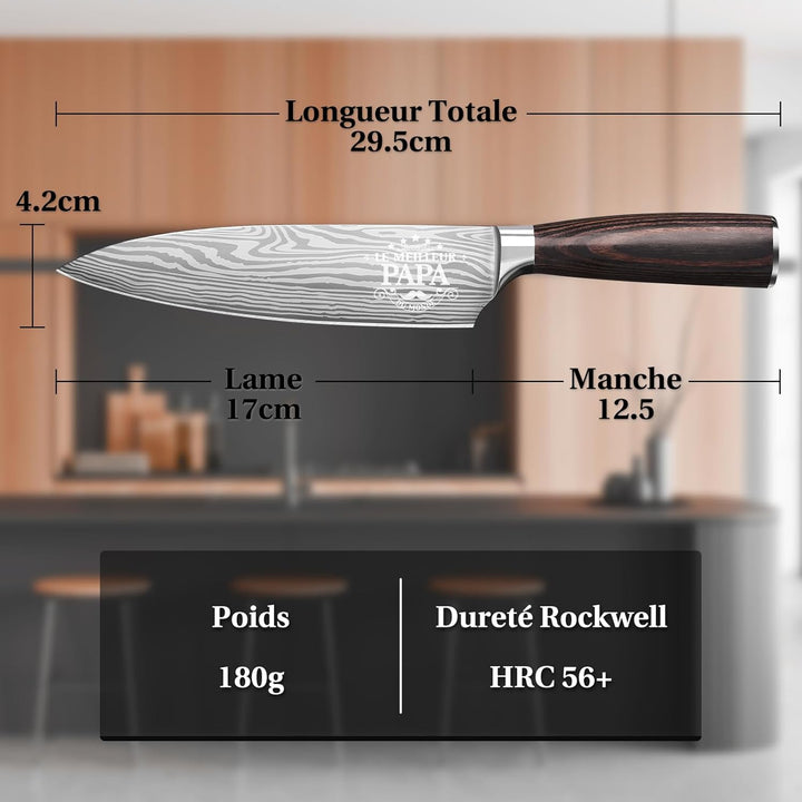Vatertag Küchenmesser, Geschenke für Männer, Geburtstagsgeschenk für Papa, Chefmesser Fleischmesser
