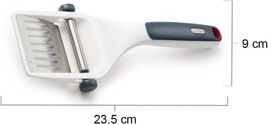 Zyliss E900036 Dial & Slice Käsehobel, Kunststoff/Edelstahl, Weiss/Grau, Käseschneider mit einstellb