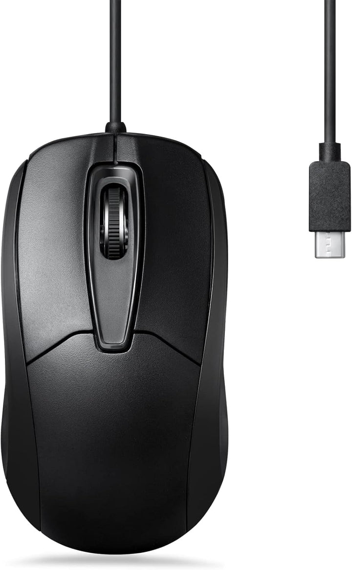 Perixx PERIMICE-209C USB-C Kabelgebunde Maus mit Scrollrad, geeignet für Links- und Rechtshänder, zu