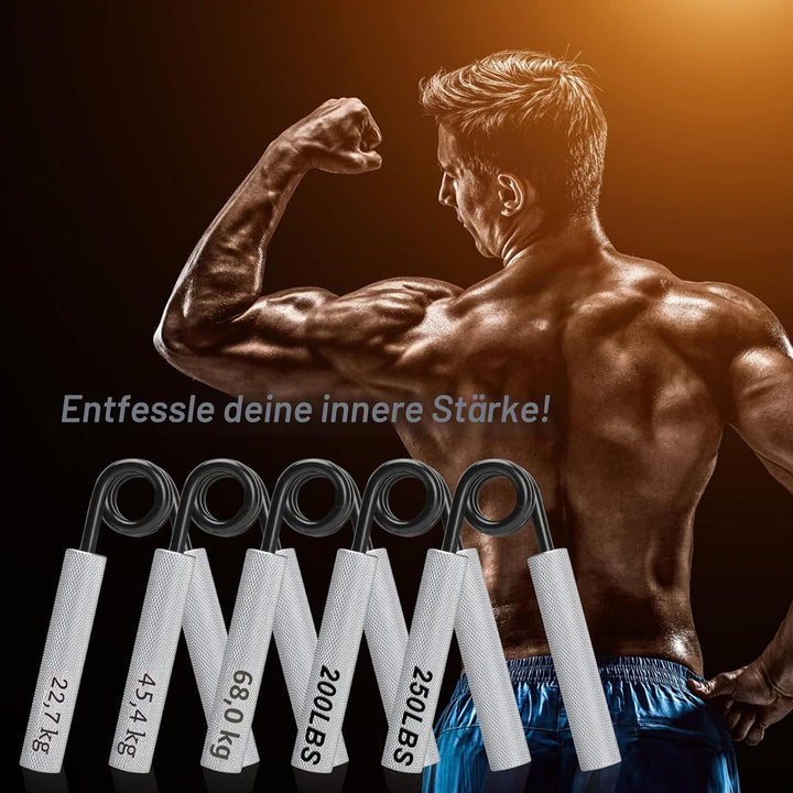 COVVY Griffkraft Trainer Set,50/100/150/200/250LBS Handgriff Trainer,rutschfester Metall unterarmtra