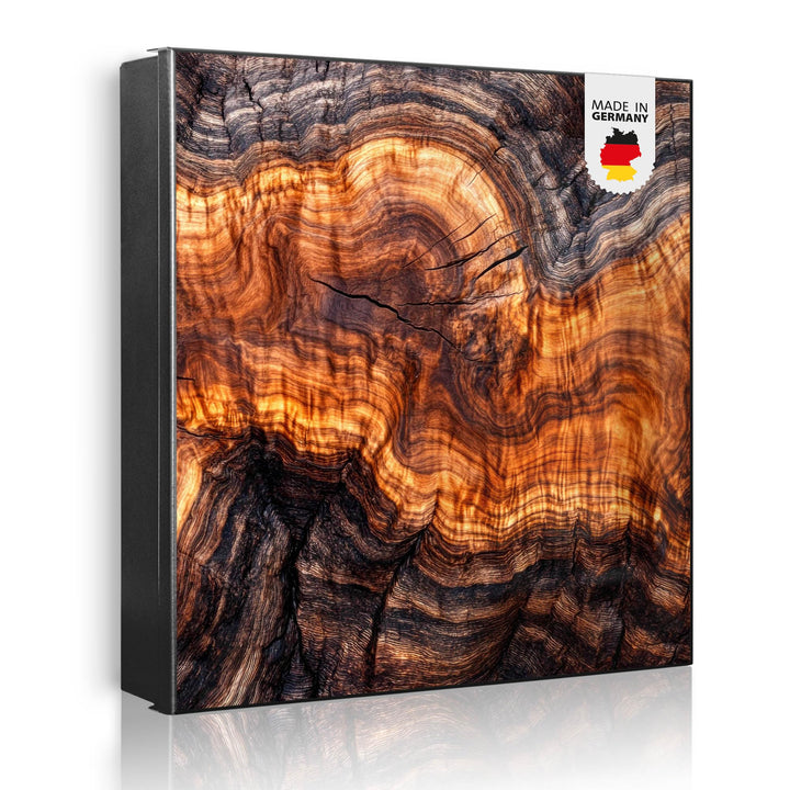 banjado Grosser Schlüsselkasten Glas - Schlüsselbox 30x30cm mit 50 Haken - Schlüsselkasten modern fü