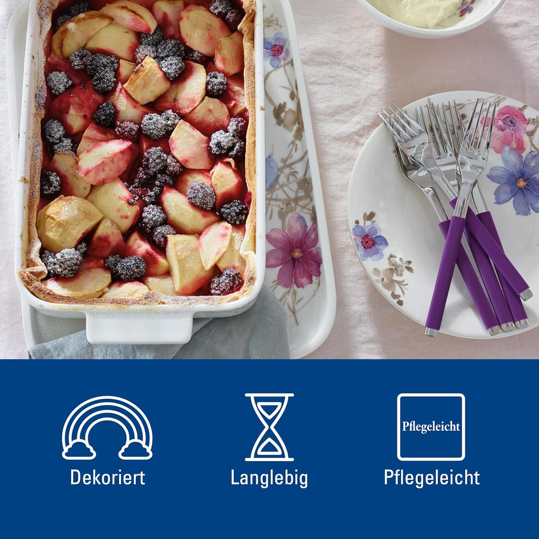 Villeroy und Boch - Mariefleur Gris Basic Tafel-Set, 12 tlg., Premium Porzellan, spülmaschinen-, mik