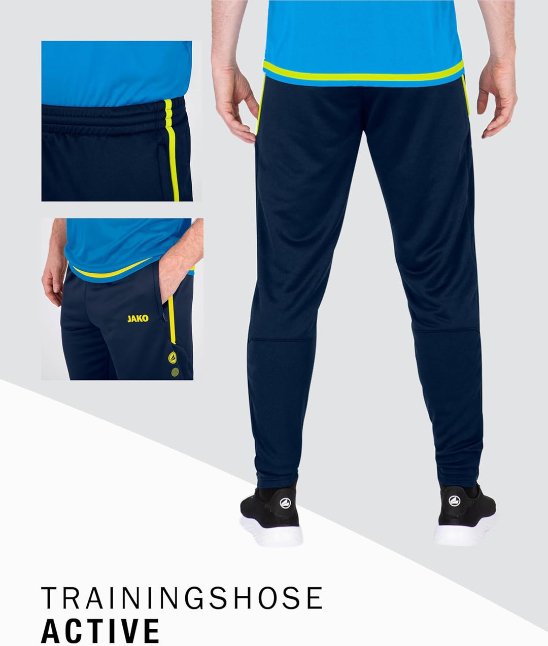 JAKO Active Trainingshose Herren S Blaugelb, S Blaugelb