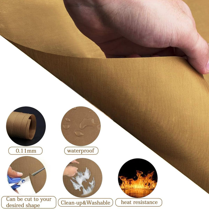 PTFE Teflonfolie für Wärmepresse, Teflonfolie Dauerbackfolie Backpapier Wiederverwendbar PTFE, Trans