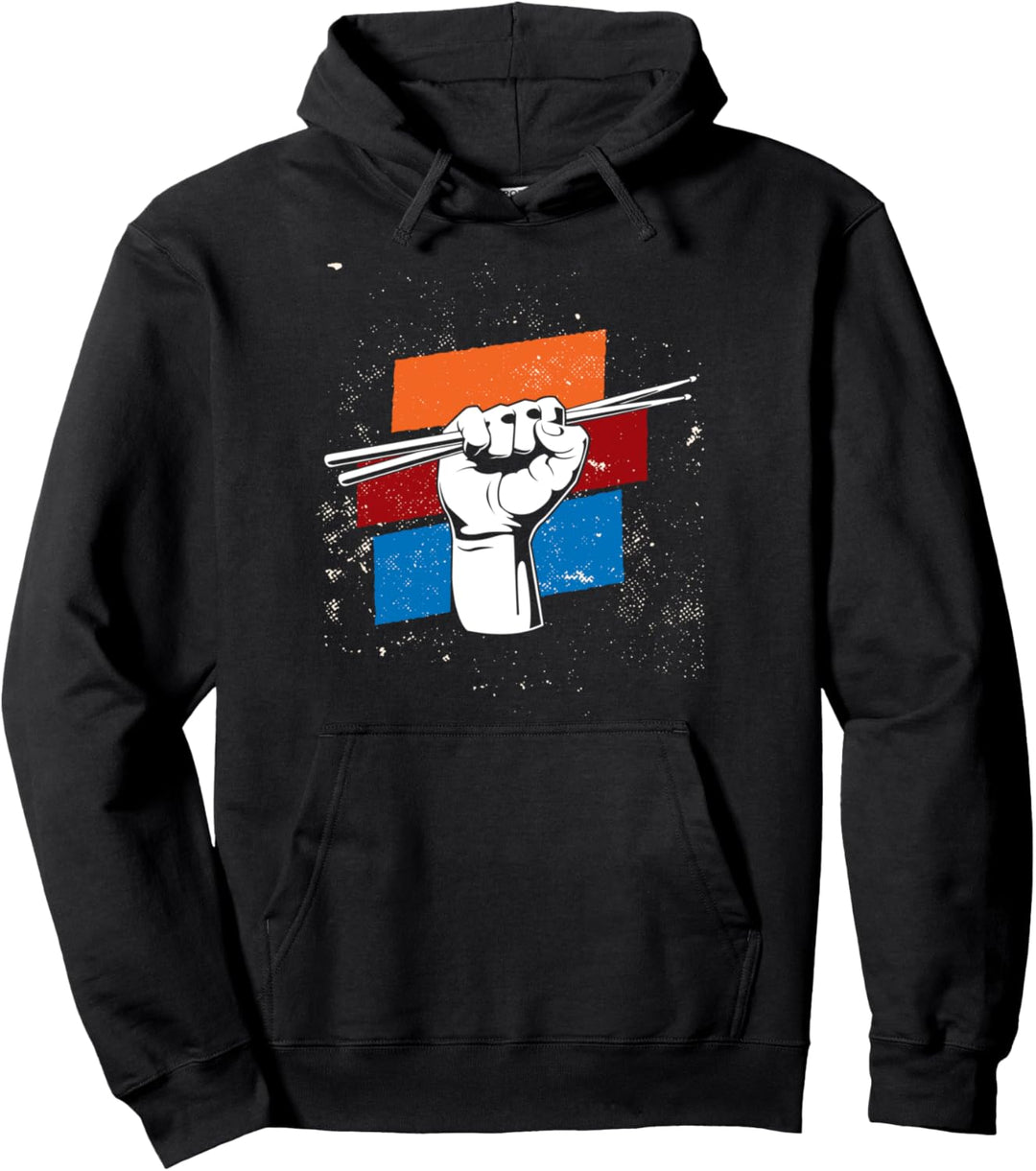 Drummer Faust Geschenk Schlagzeug Pullover Hoodie