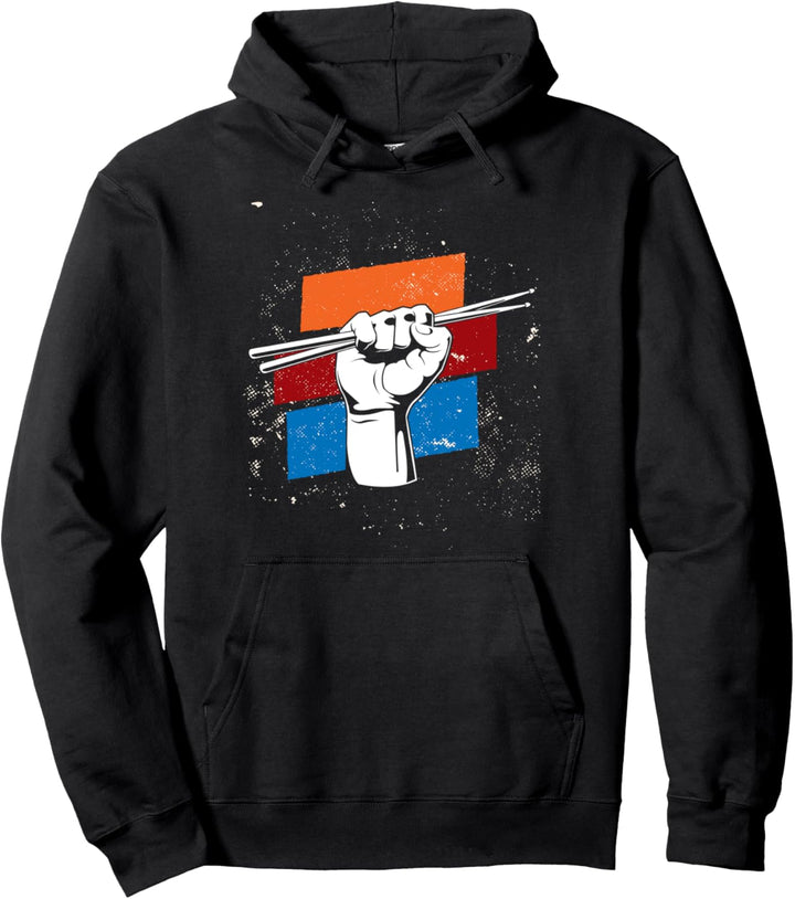 Drummer Faust Geschenk Schlagzeug Pullover Hoodie