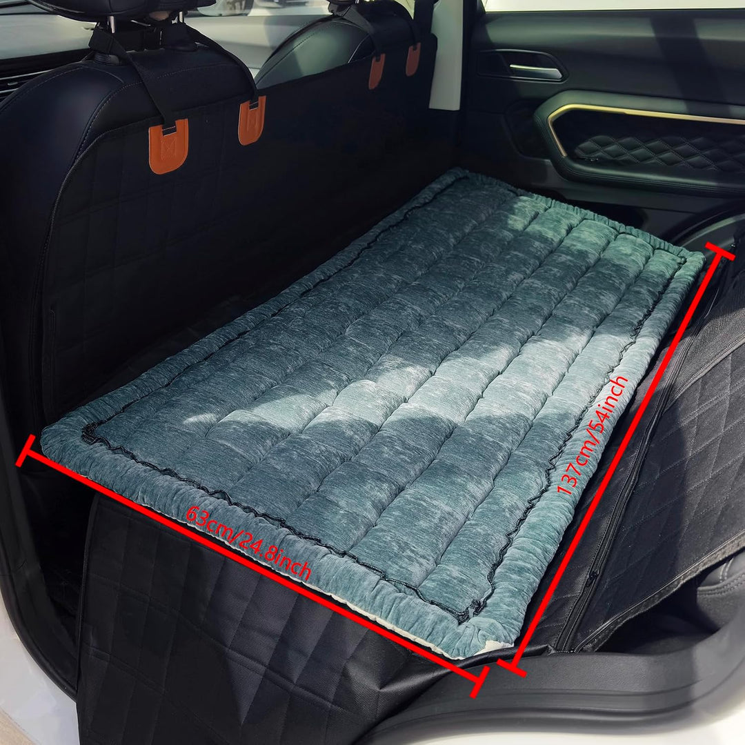 Hundematte Auto Rückbank 63×137 cm – Maschinenwaschbar, rutschfeste Hundedecke fürs Auto, Dicke PP-W