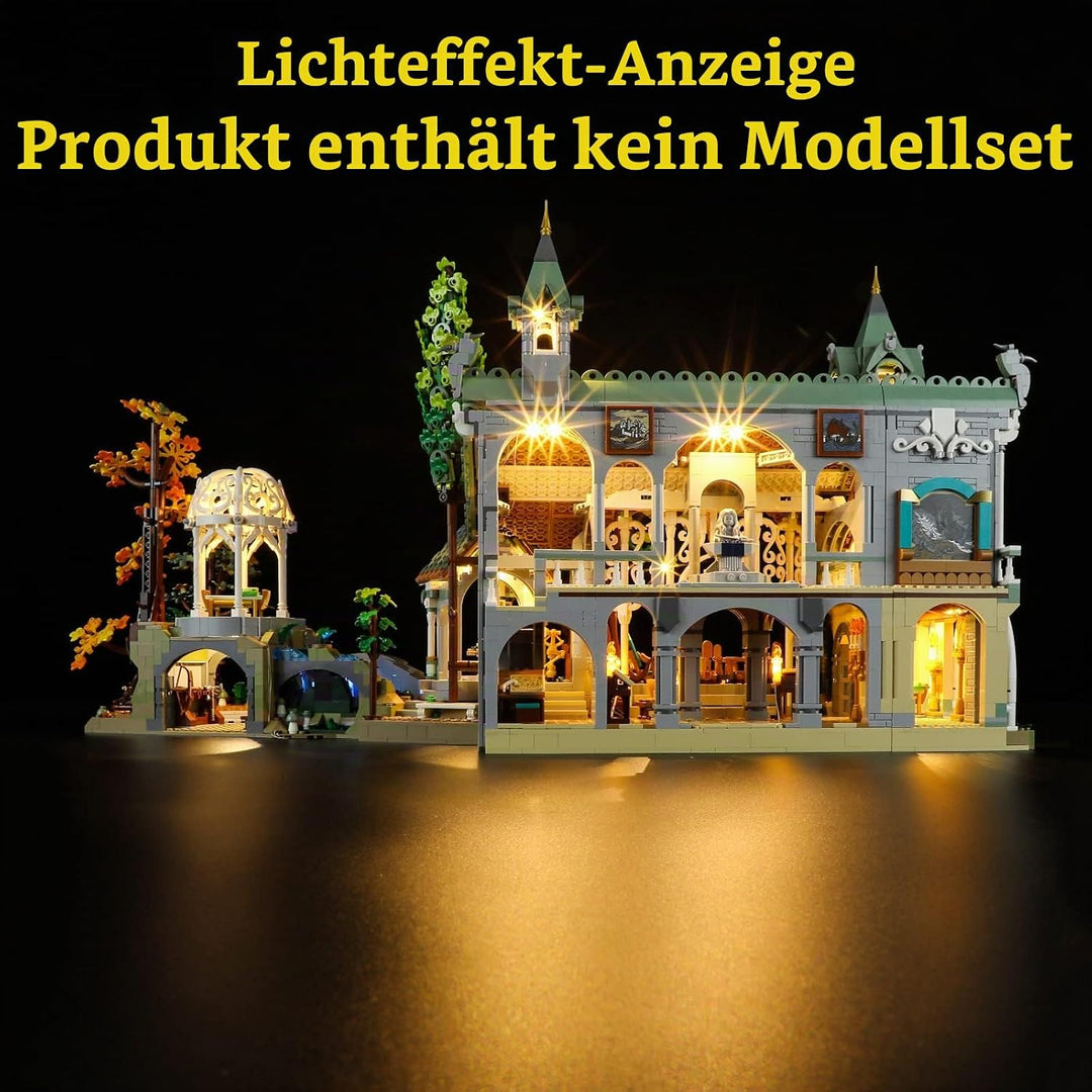 GEAMENT LED Licht-Set Kompatibel mit LEGO DER Herr DER Ringe: BRUCHTAL (Rivendell) - Beleuchtungsset