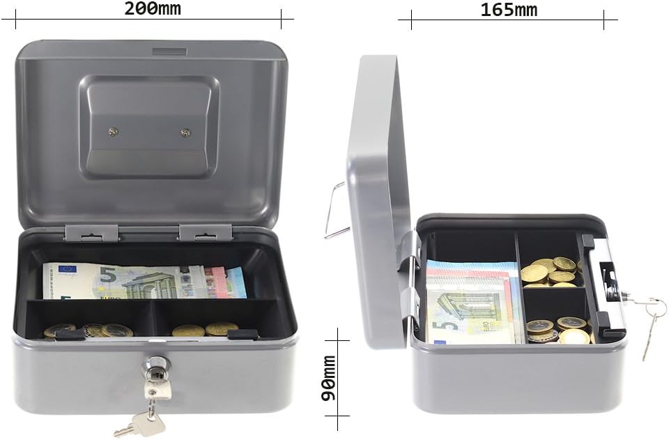 Rottner Geldkassette HomeStar Cash 2-silber-(BxH) 200x90 mm