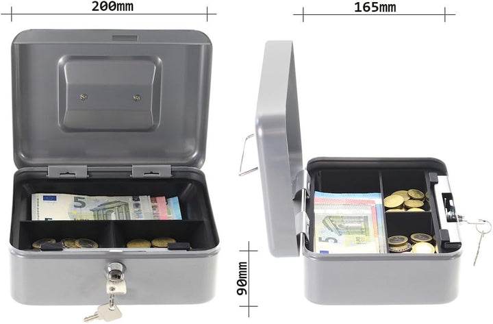 Rottner Geldkassette HomeStar Cash 2-silber-(BxH) 200x90 mm