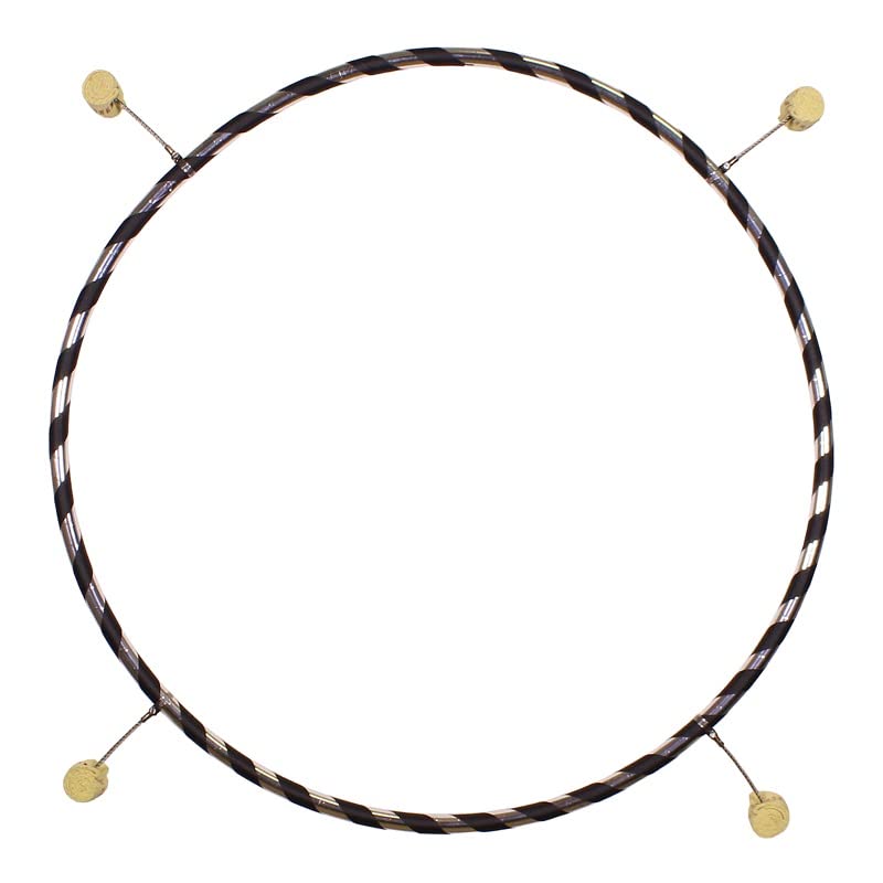 Feuer Hula Hoop Reifen mit Feuer Wicks, Verschiedene Ausführungen Ø90cm, 20mm Rohr mit 4 Fackeln, Ø9