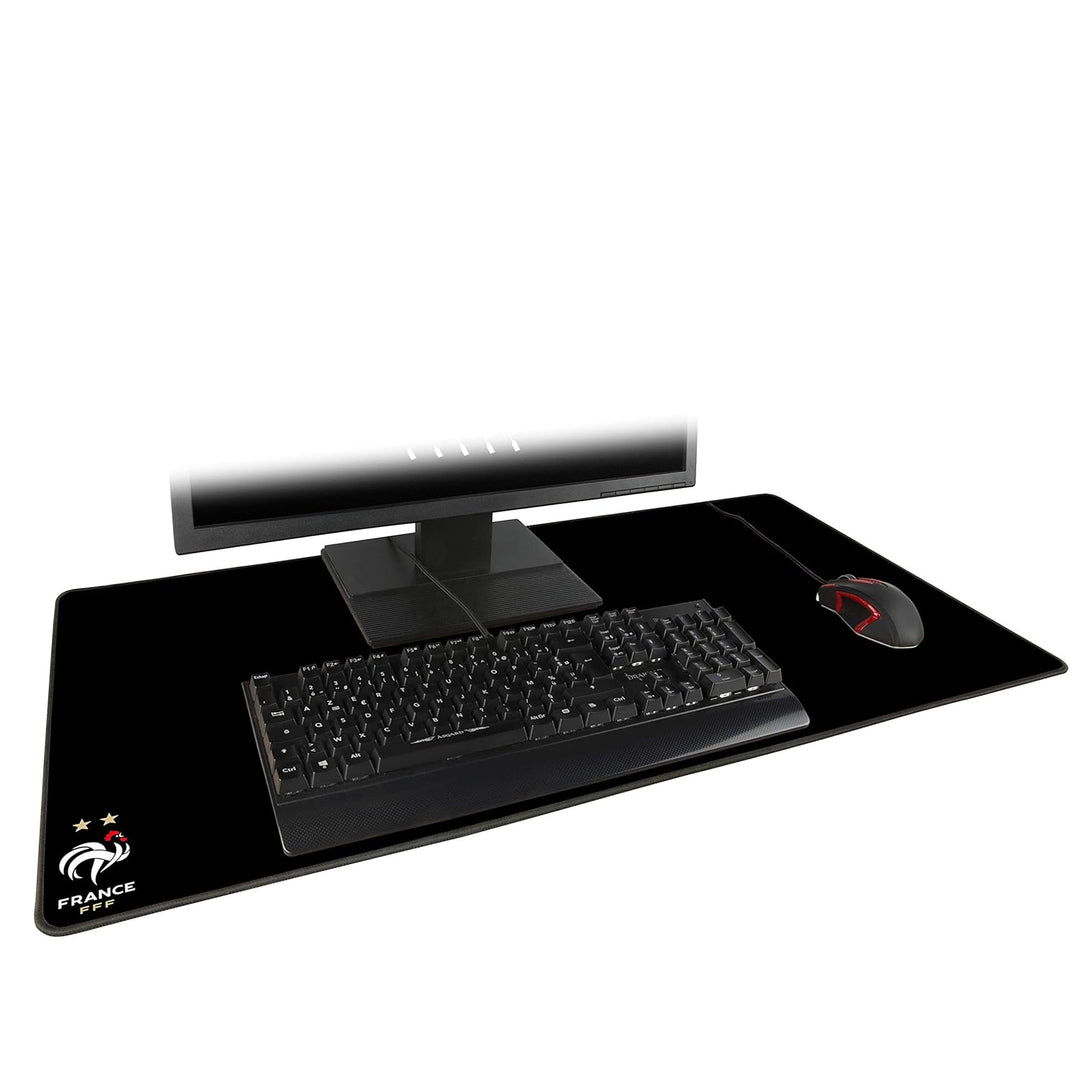 Konix FFF Gaming-Mauspad XXL 90 x 46 cm - rutschfeste Mikrofaser-Oberfläche - Schwarz FFF Schwarz, F