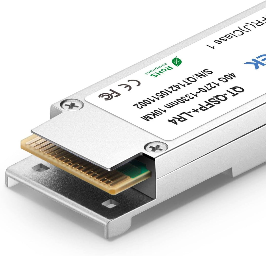 QSFPTEK 40G QSFP+ Module LC Single-Mode Transceiver 40GBASE-LR4 for Cisco QSFP-40G-LR4 (1310nm, 10km