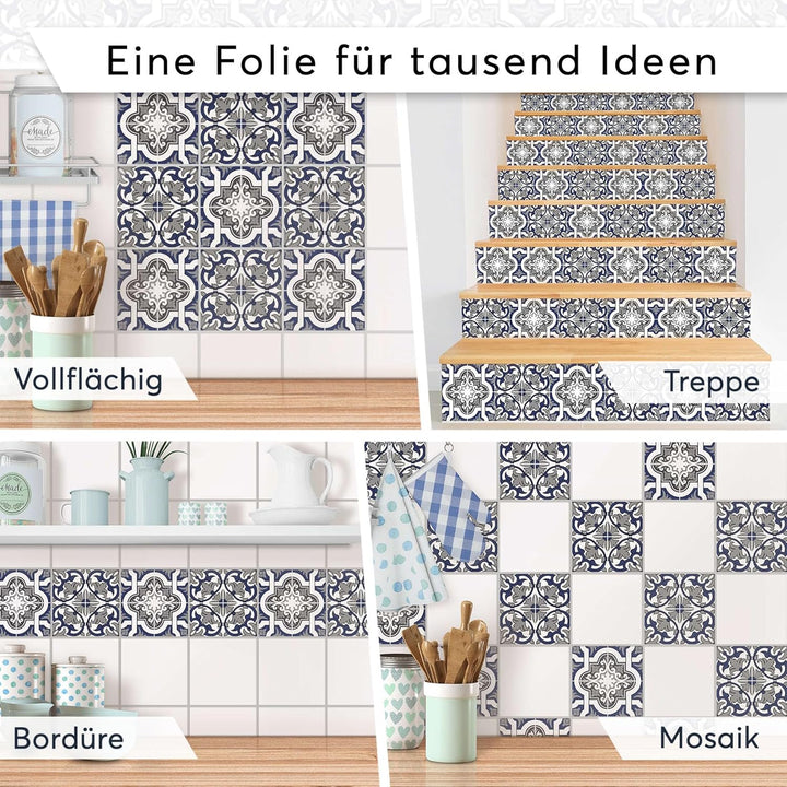 CREATISTO Klebefliesen Stickerfliesen Fliesenfolie - Aufkleber Sticker für Wandfliesen I Klebefliese