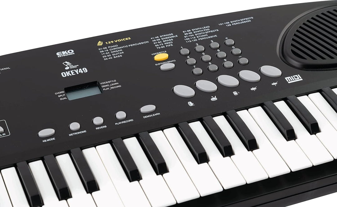 EKO Keyboards Okey Tastatur mit 49 Tasten, 49 Tasten, digitale Tastatur, tragbar, 49 Tasten, Mini 4