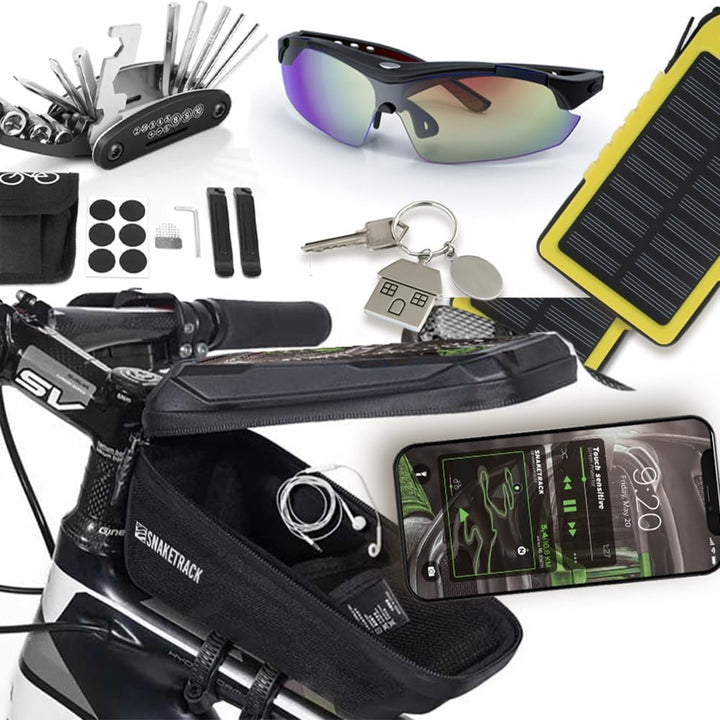 FOREVER Handyhalterung Fahrrad Wasserdicht - Fahrradtasche Rahmen mit Smartphone Fahrrad Handyhalter