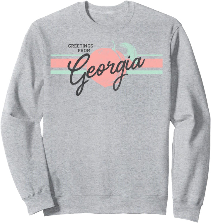 Greetings From Georgia Peach Banner Sweatshirt