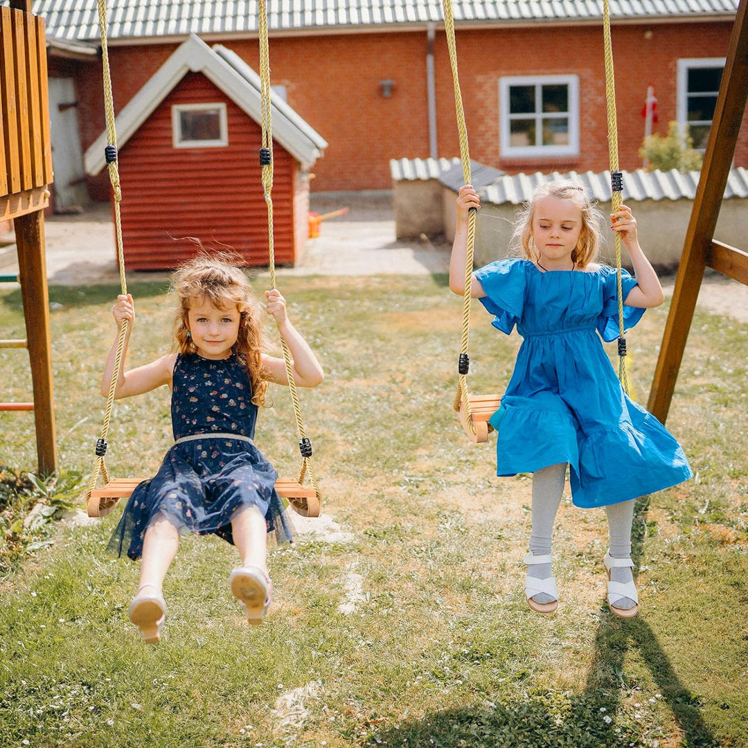 Holz Schaukelsitz, Schaukel Holz für Erwachsene und Kinder Schaukel Garten mit Einstellbares Seil In