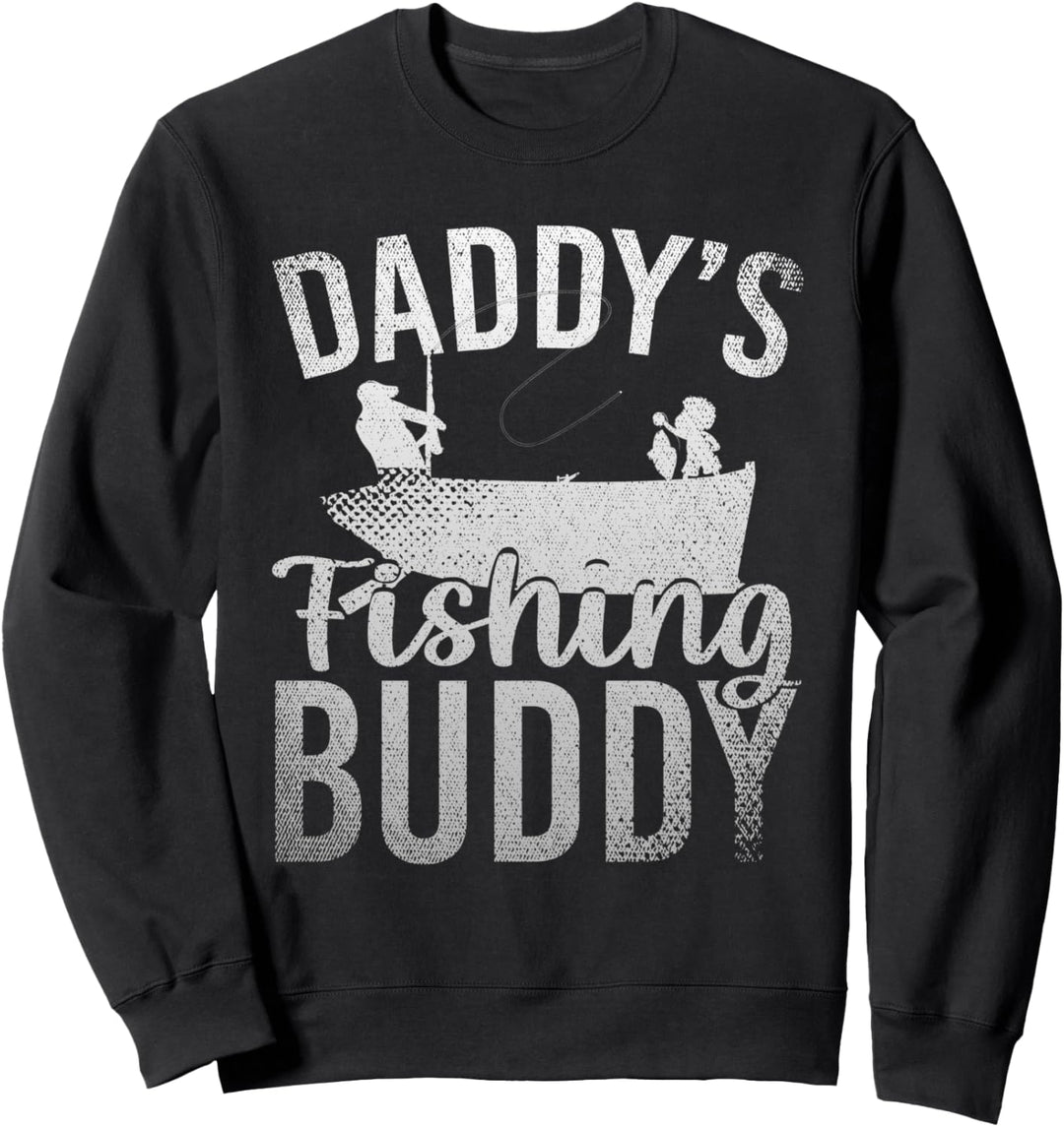 Papas Fischer Kumpel Angel Vatertag Angler Sohn Angeln Sweatshirt