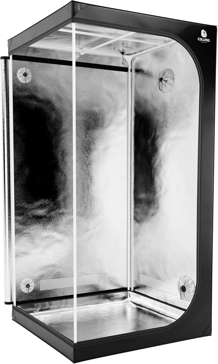 Caluma Growzelt 100×100×200cm – professionelles Indoor-Zelt, Growbox für Pflanzenanbau, lichtdicht,