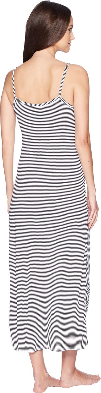 Emporio Armani Woman Nachthemd lang Loungewear Night Dress Schmucklogo S White-Night Blue (32510)