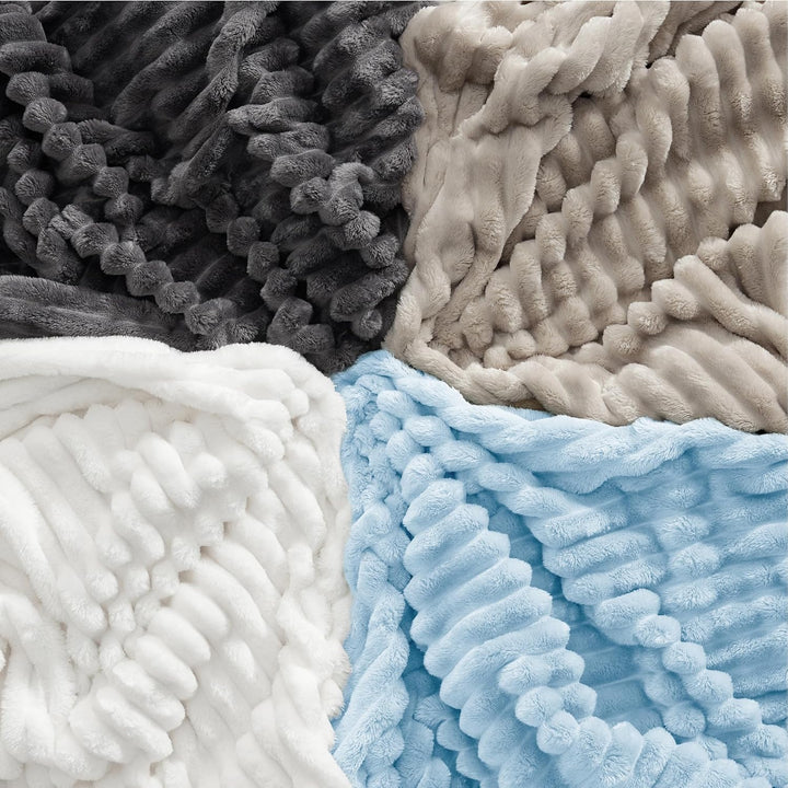 BEDSURE Kuscheldecke Flauschig - Wolldecke & Fleecedecke, Sofadecke, Weiche Warme Grobe Korddecke fü