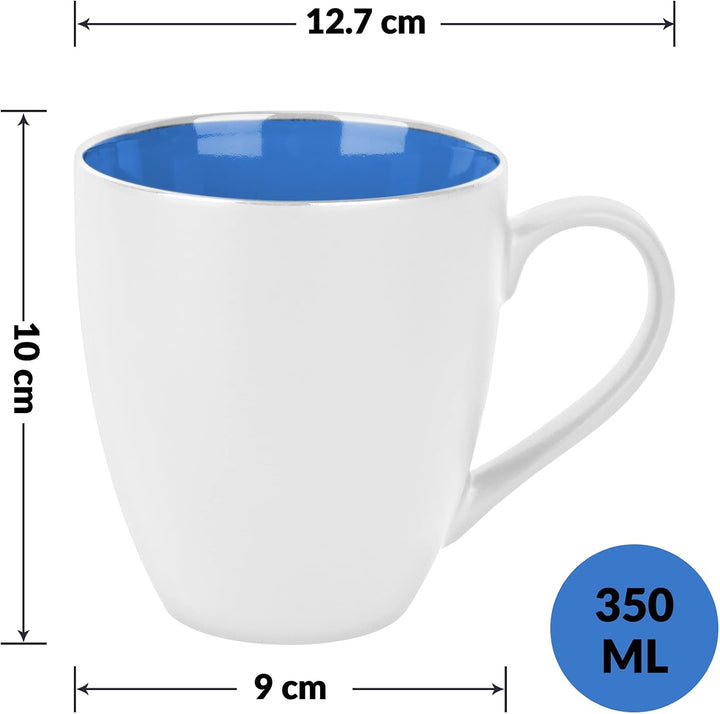 MIAMIO - 6 x 350 ml Kaffeetassen/Kaffeebecher Set - Tassen Set 6er Modern - Le Papillon Kollektion (