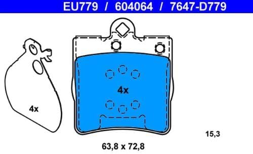 ATE Original Bremsbeläge - Belagsatz - für Scheibenbremse - 13.0460-4064.2 - ECE-R90 Strassenzulassu