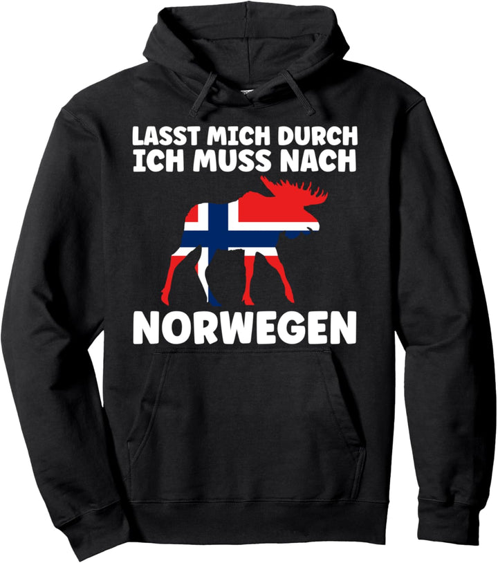 Ich muss nach Norwegen Norwegen Elch Pullover Hoodie