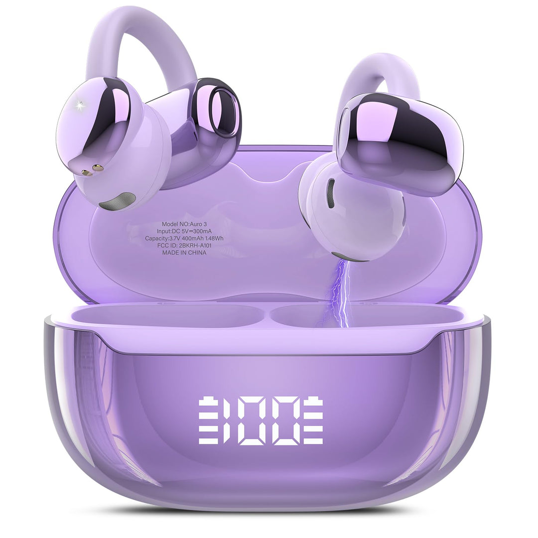 Open Ear Kopfhörer Bluetooth 5.4, Clip On Kopfhörer mit Innovatives Clip-Design, 48Std Spielzeit ohr