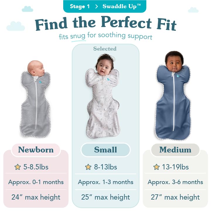 Love To Dream Pucksack, Baby Erstausstattung Small (2,2-3,8kg), ideal für Moderate Temperaturen 20-2