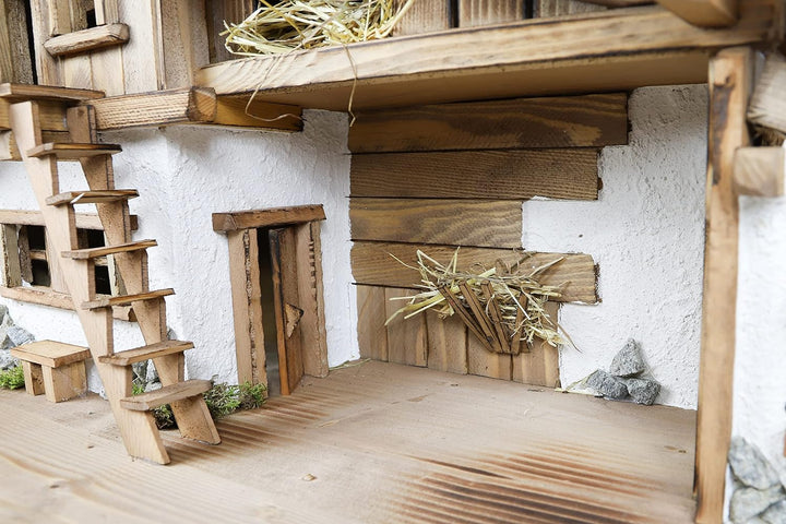 Woidwerk Manufaktur Weihnachtskrippe Krippe Krippenstall (W28) Weihnachten Weihnachtskrippen Krippen