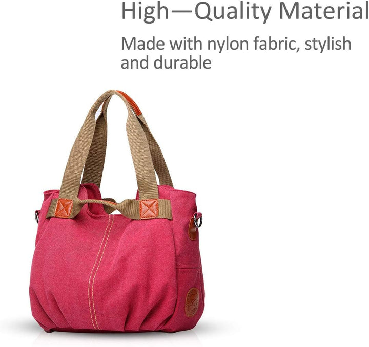 NICOLE &amp; DORIS Canvas Tasche Damen Tragetaschen für Damen Schultertaschen Umhängetasche Leinwand Han