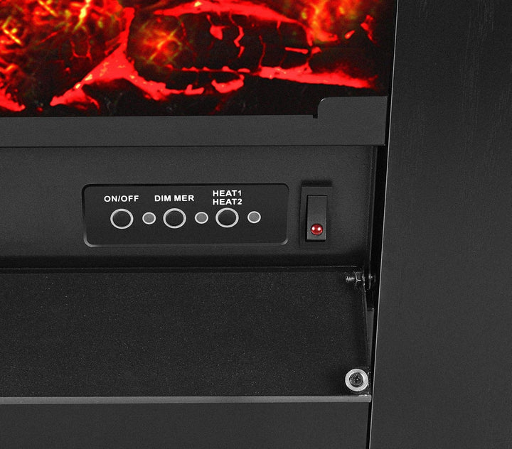 El Fuego Elektrokamin mit täuschend Echtem Flammeneffekt B, 1 Stück, Tessin schwarz