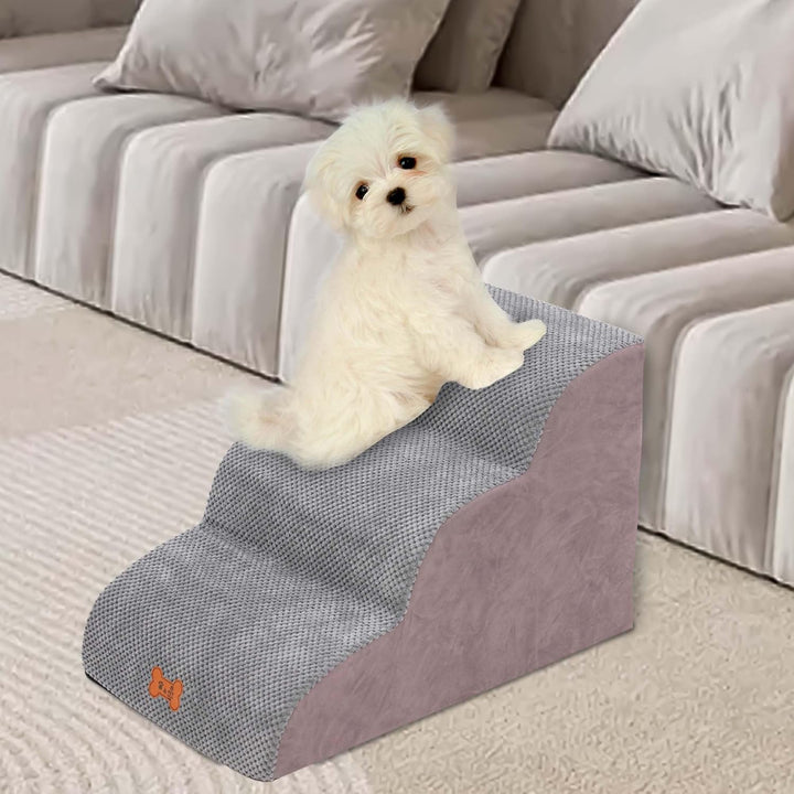 Hundetreppe für Kleine Hunde 3 Stufen, 40cm Hoch Abnehmbare Waschbar Hundetreppe, sanft abfallende H