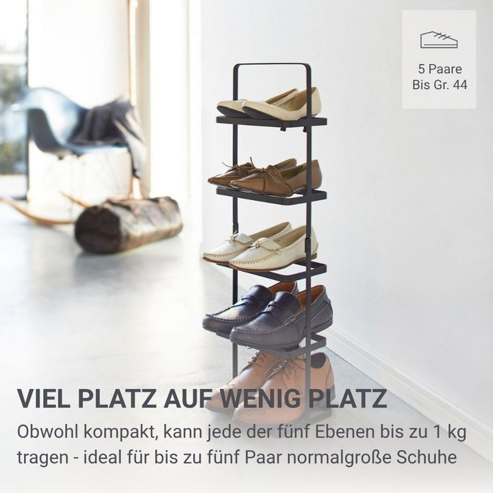 Shoe rack small - Tower - black Schwarz Single, Schwarz Single