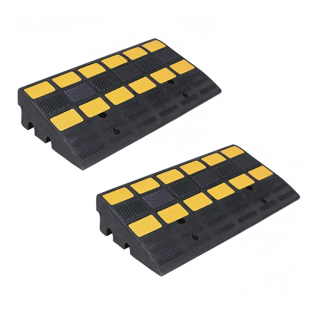 2X Bordsteinrampe 150mm | Auffahrrampe | Auffahrhilfe | Gummirampe | Schwellenrampe 150 mm, 150 mm