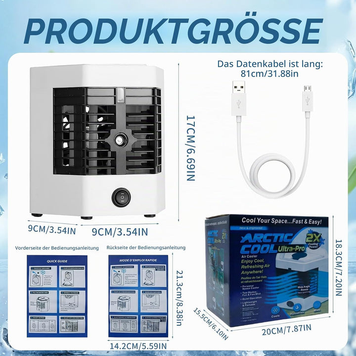 Klimaanlage Mobil Upgrade Version,5 in 1 Mobile Klimageräte,Luftkühler mit Verdunstungskühlung,USB V