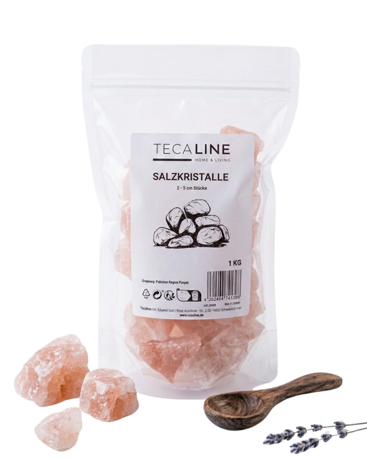 Saunasalzsteine Pink – Salzkristalle 2–5 cm – 2 kg – Kristallsalz Brocken für Sauna &amp; Sole-Schale –