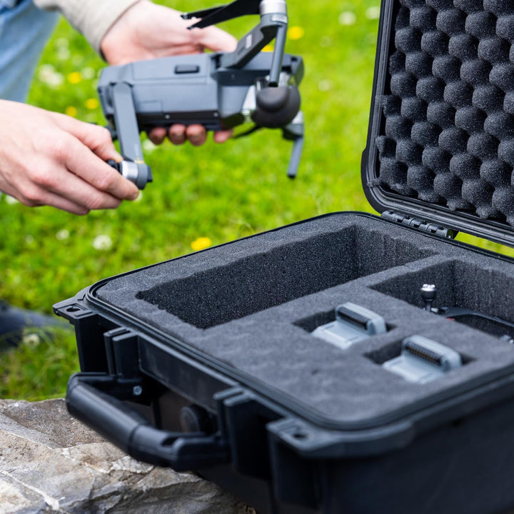 HMF ODR100 Koffereinlagen mit Rasterschaumstoff für Outdoor-Fotokoffer | 4er Set | 37,5 x 27 cm, 37,