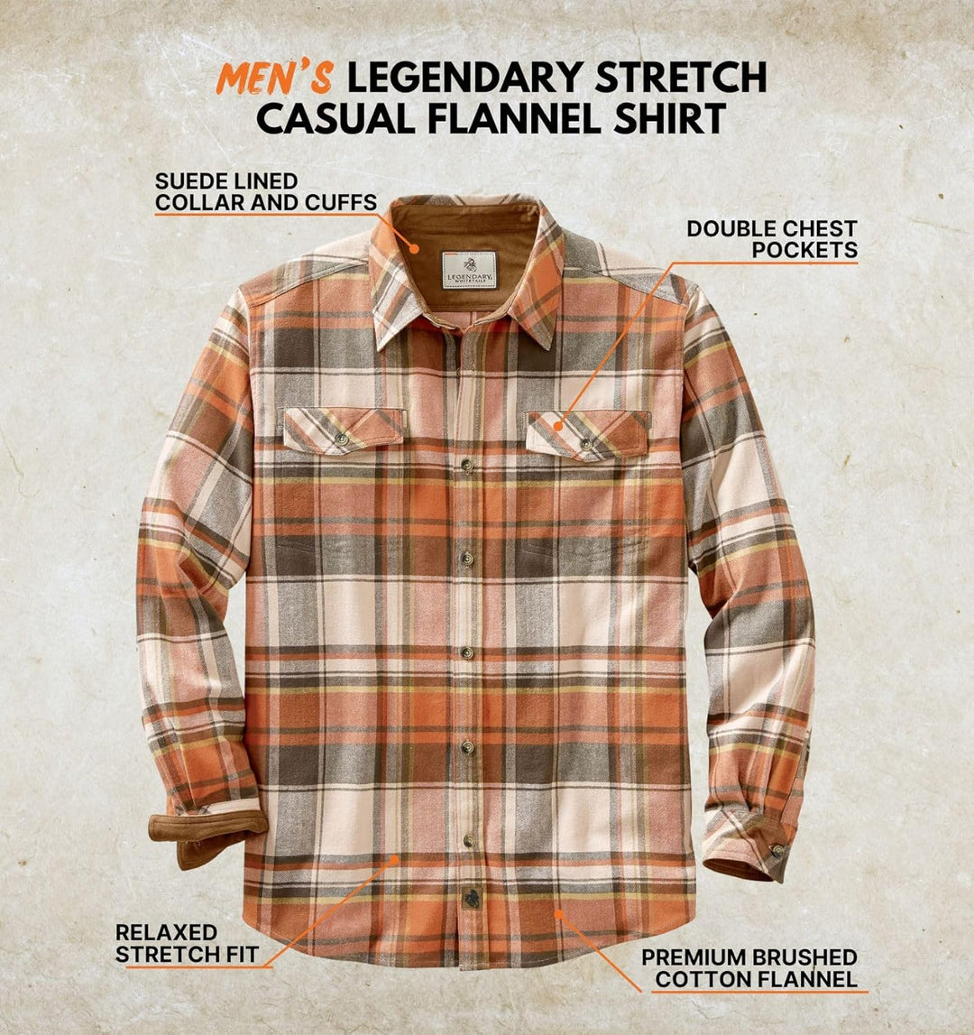 Legendary Whitetails Herren Legendary Flannel Shirt Button-Down-Shirt, Horizon Plaid
