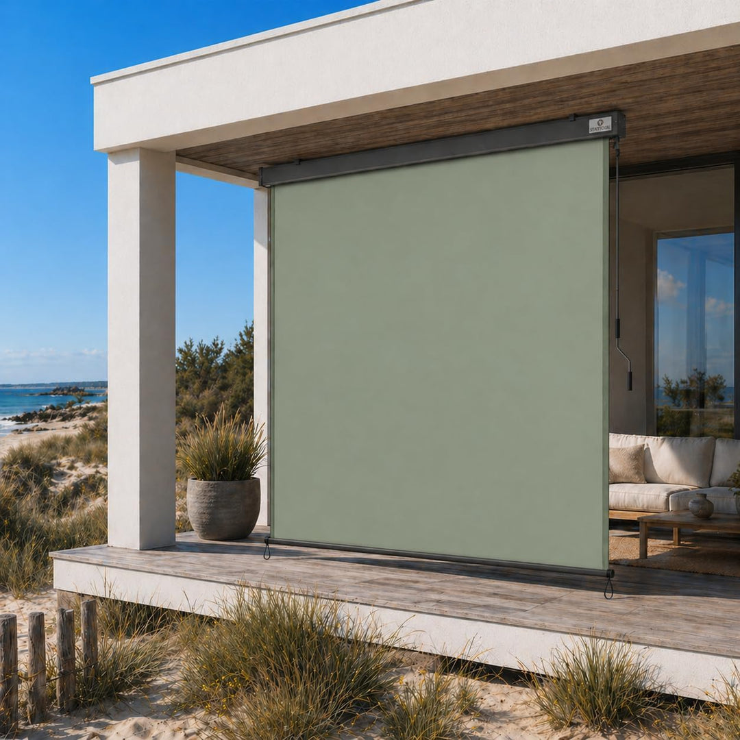 Ausziehbare Senkrechtmarkise Vertikalmarkise 180 x 250 cm - Markise mit Kurbel für Terrasse und Balk