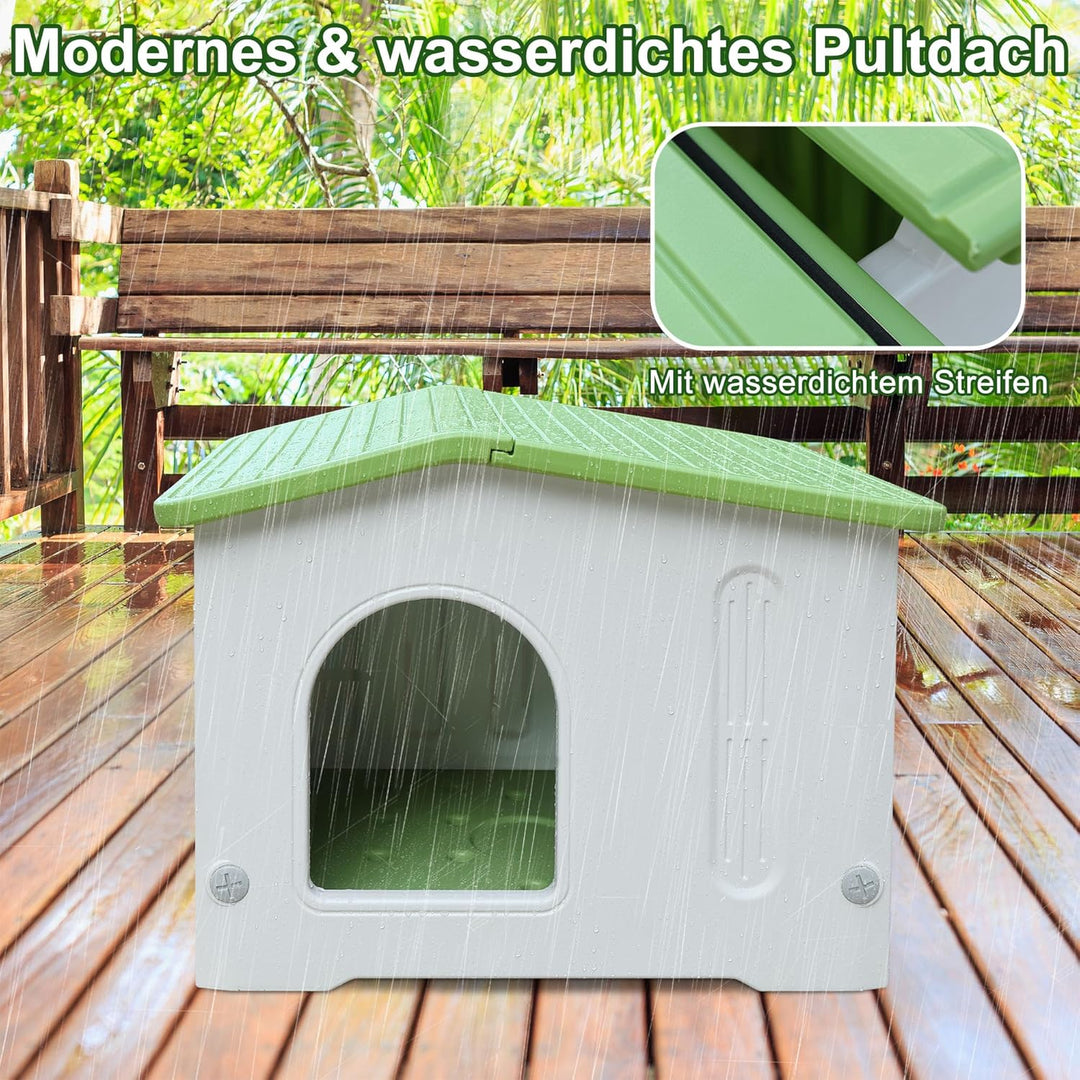 Kunststoff-Katzenhaus für Outdoor Indoor-Gebrauch, stapelbar verwilderte Katze Unterschlupf Indoor-K