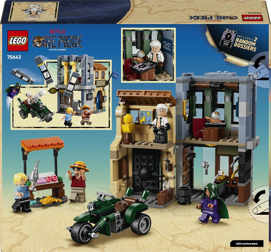 LEGO ONE PIECE Showdown mit Kapitän Smoker - Interaktives Spielzeug mit 4 Minifiguren inkl. Monkey D