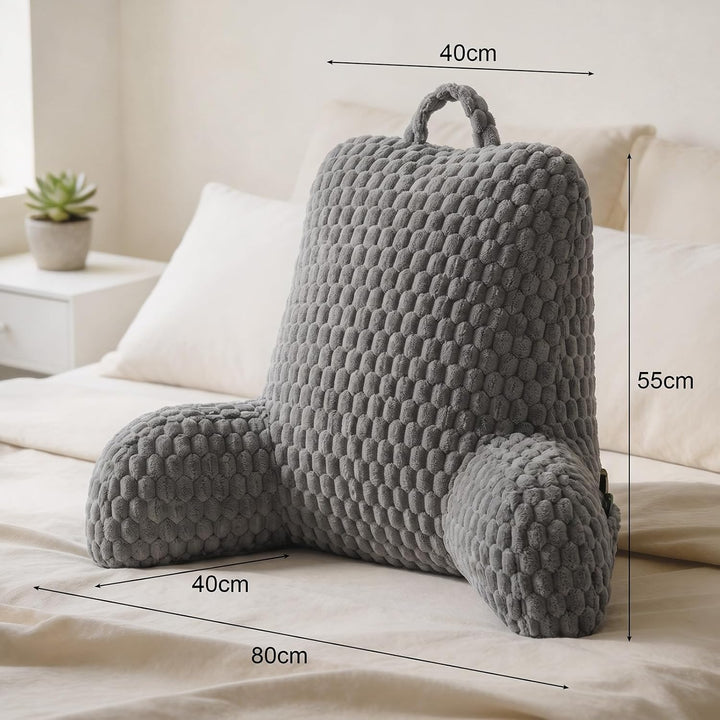 Lesekissen für Bett und Sofa, Rückenstützkissen mit Rückenlehne | Bequemes Sitzkissen mit Armlehnen,