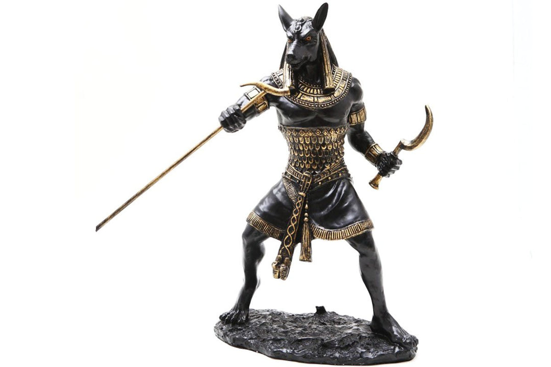 Antike Ägyptische Set Skulptur Desktop-Statue, 25,4 cm H