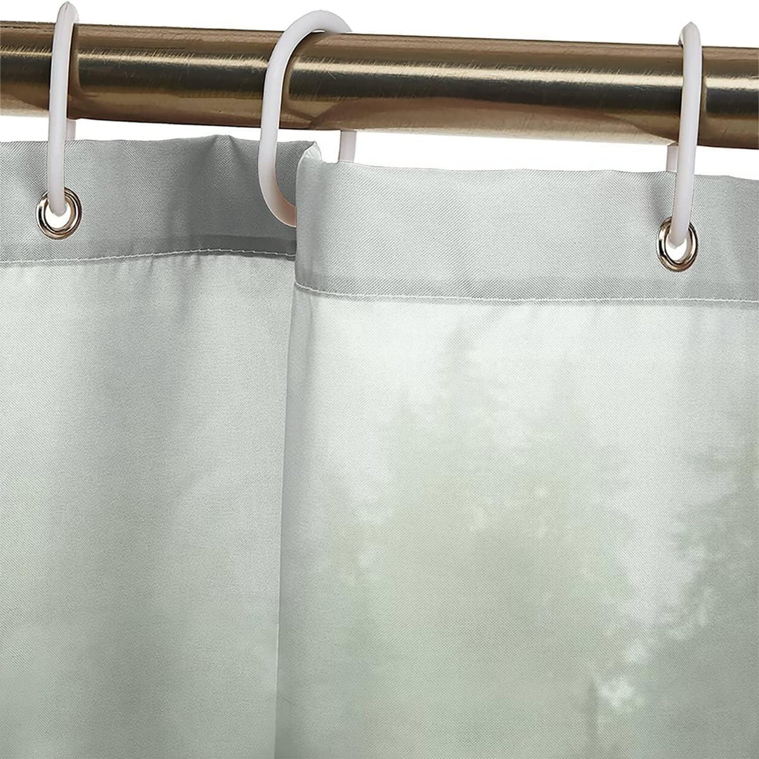 AASIRA Duschvorhang 240x200 Tannenwald Anti-Schimmel Wasserdichter Extra Langer Duschvorhänge mit 12